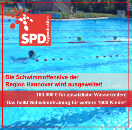 Die Schwimmoffensive der Region Hannover wird ausgeweitet